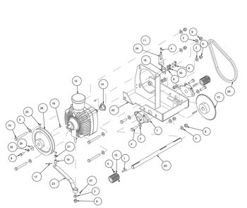 Section 11 Diagram and Parts List for MK-2013HE 155714 MK Diamond Concrete Saw